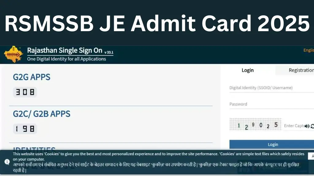 RSMSSB JE Admit Card 2025