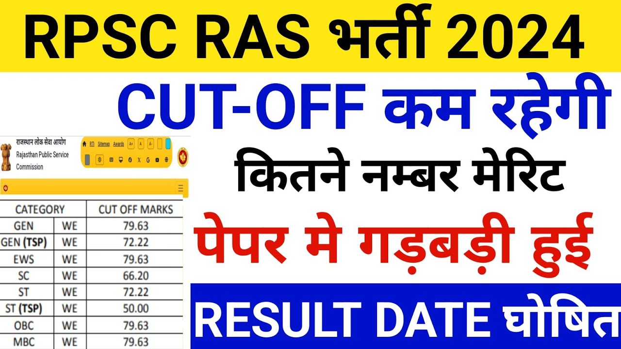 RPSC RAS Cut Off 2025: जानें आपकी कट-ऑफ कितनी जाएगी, अपेक्षित कट-ऑफ अंक